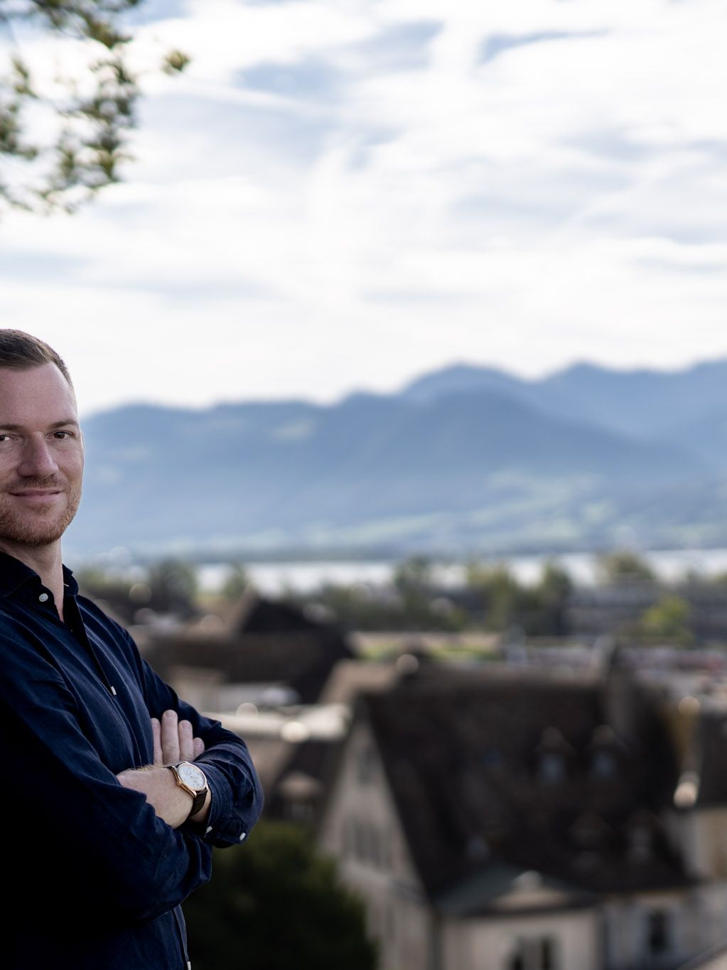 Business portrait outdoors near Zurich